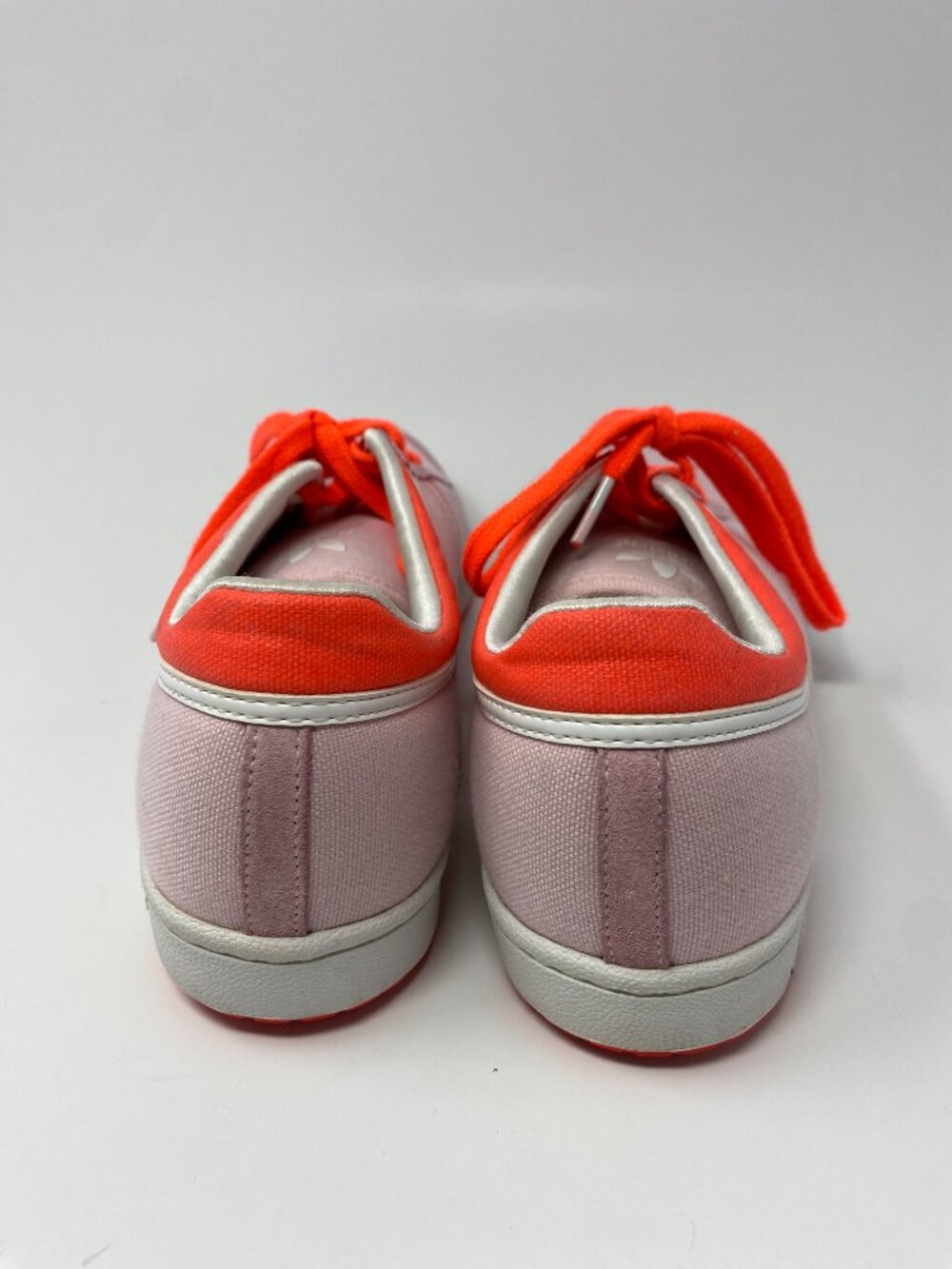Adidas Sleek Series Top 10 Low Sneakers Shoes Womens 10 Pink Coral Orange - Picture 5 of 13